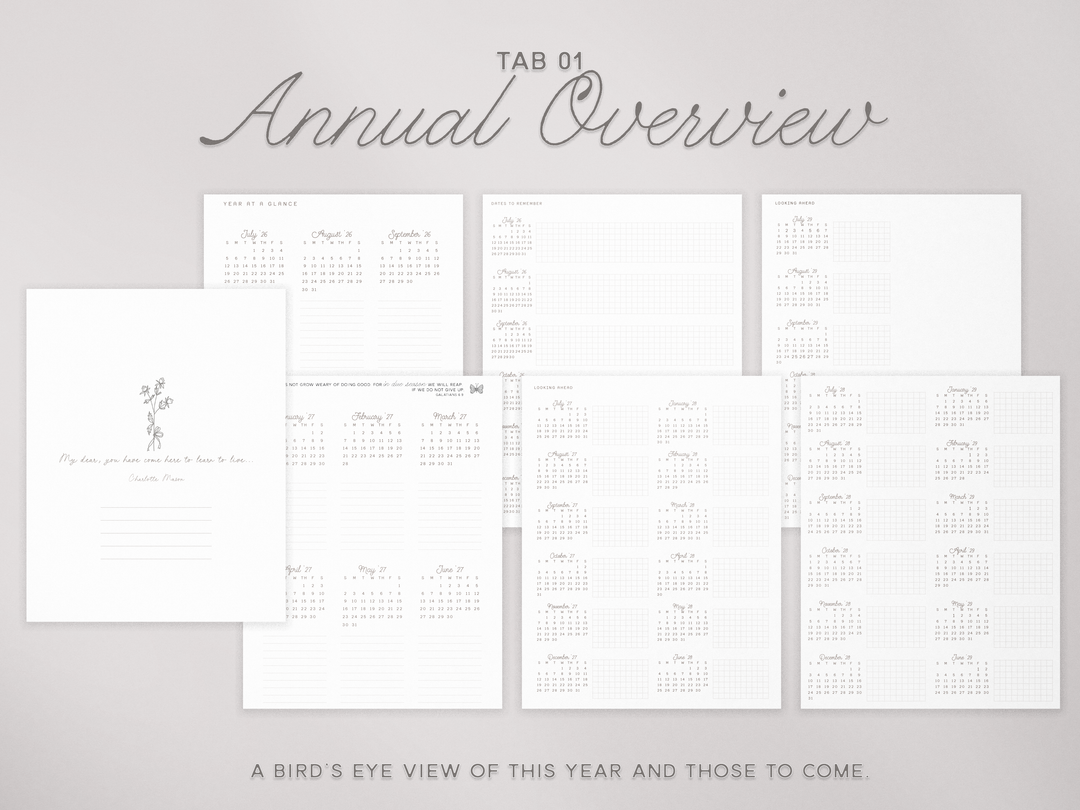 PREVIEW THE PLANNER SECTIONS