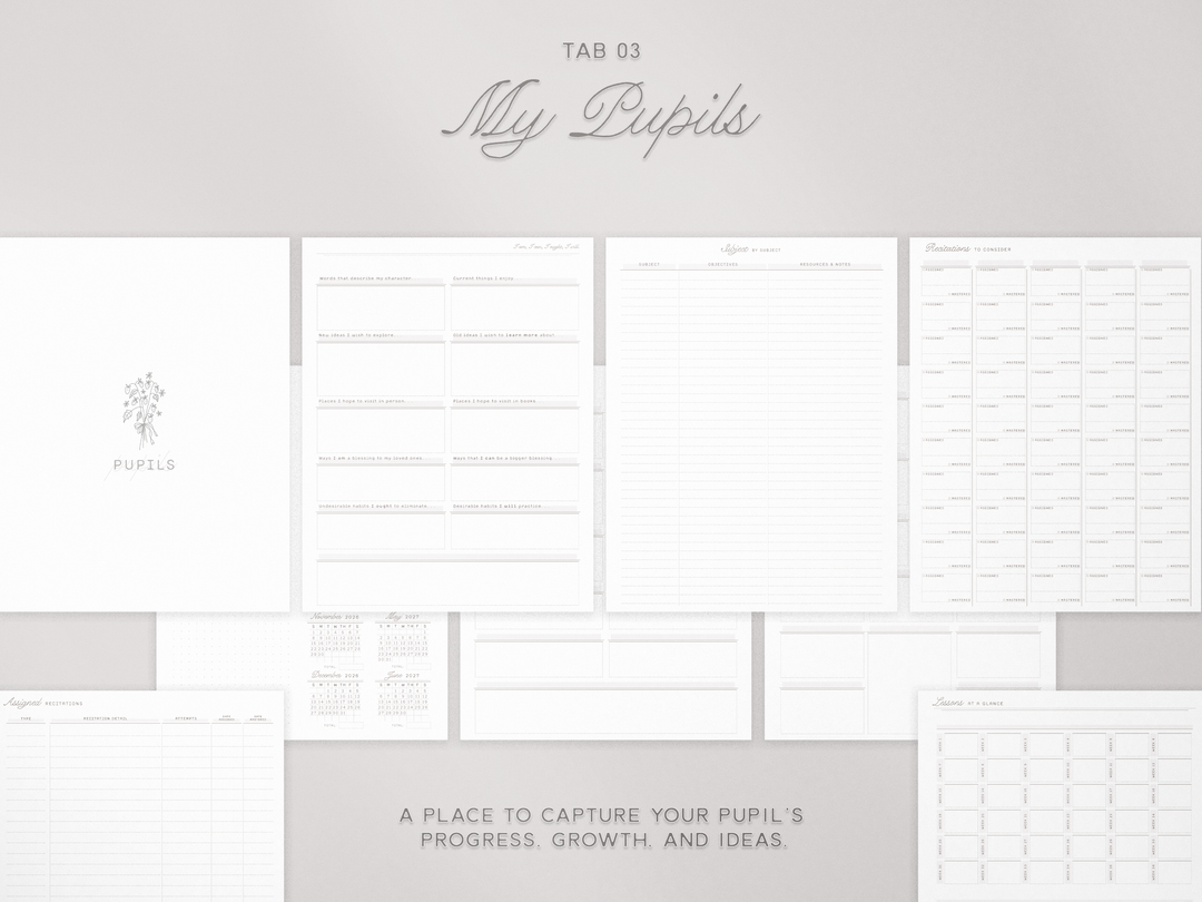PREVIEW THE PLANNER SECTIONS