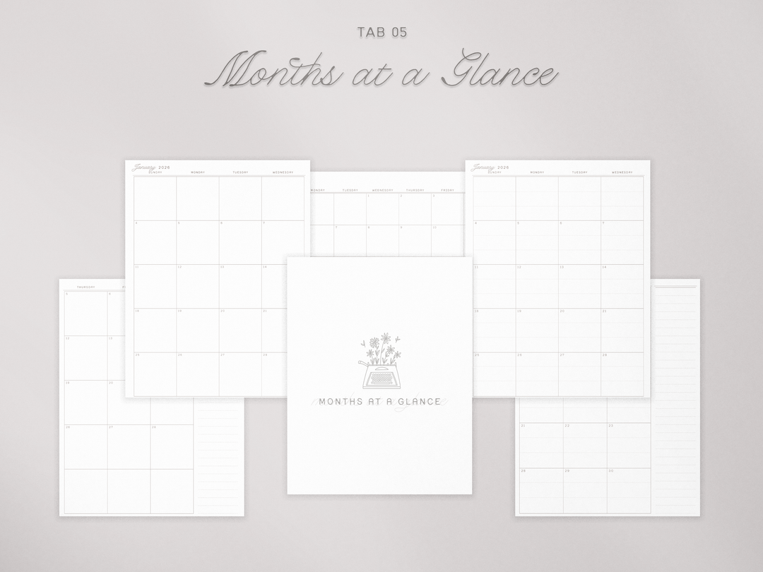 PREVIEW THE PLANNER SECTIONS