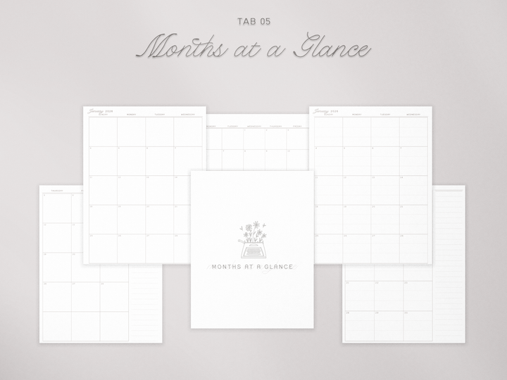 PREVIEW THE PLANNER SECTIONS