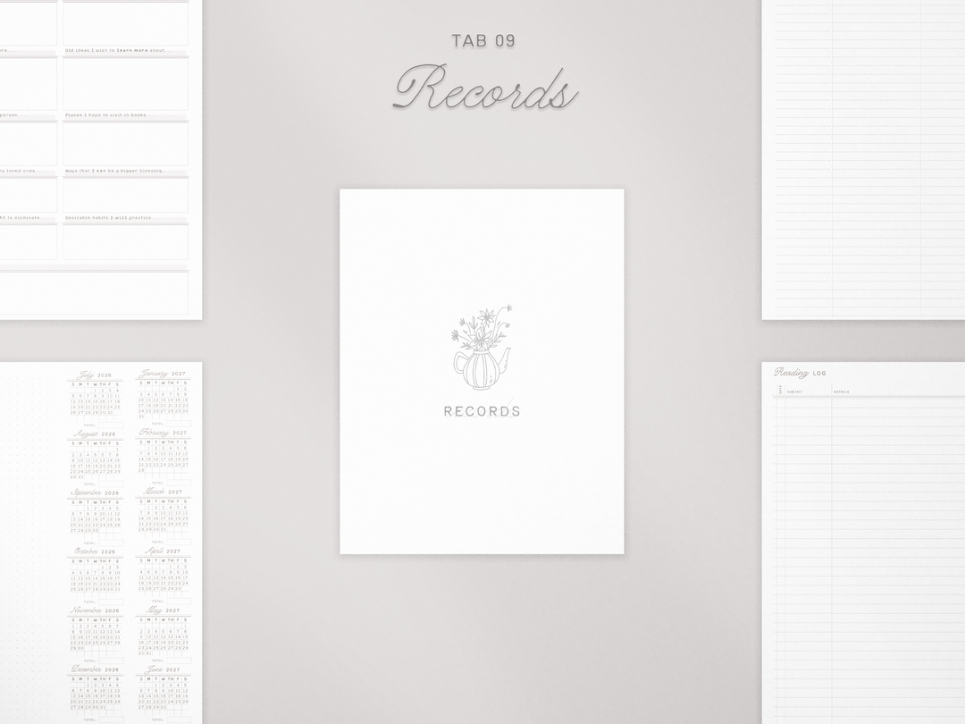 PREVIEW THE PLANNER SECTIONS