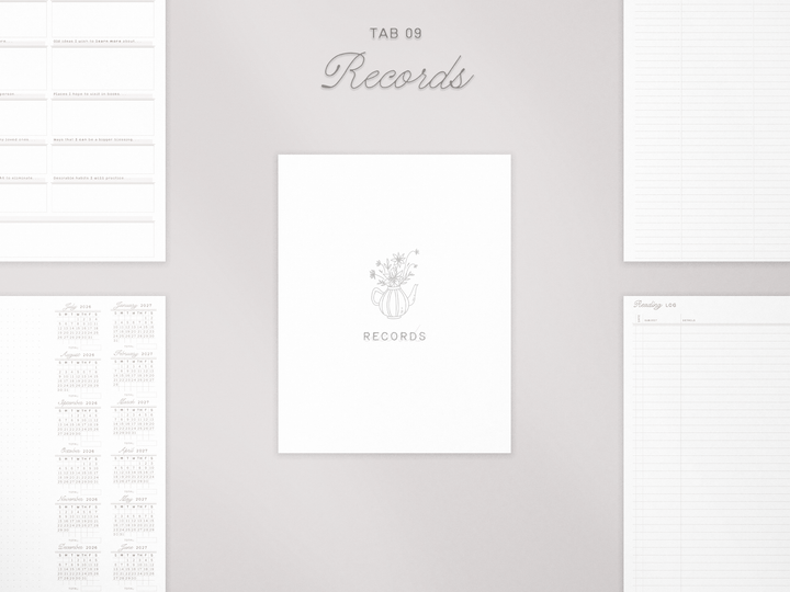 PREVIEW THE PLANNER SECTIONS