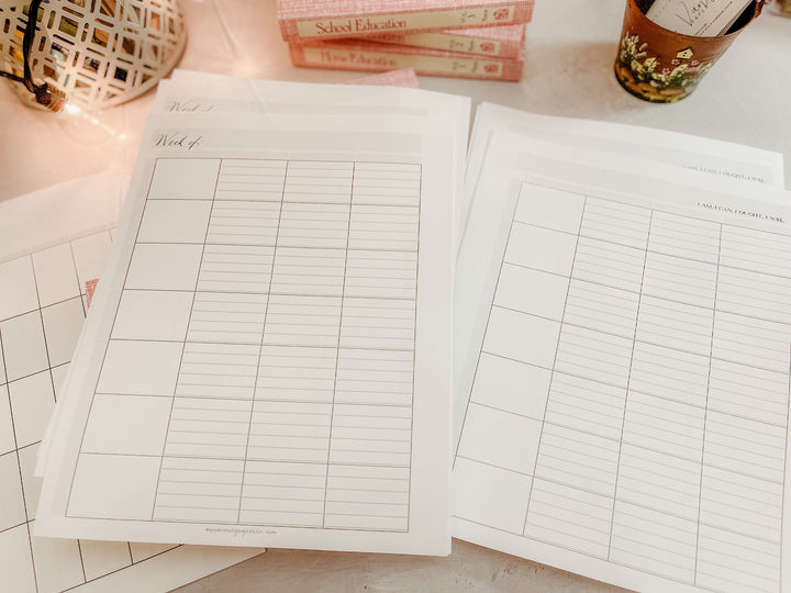 Charlotte Mason Inspired Homeschool Planner PDF | Minimal