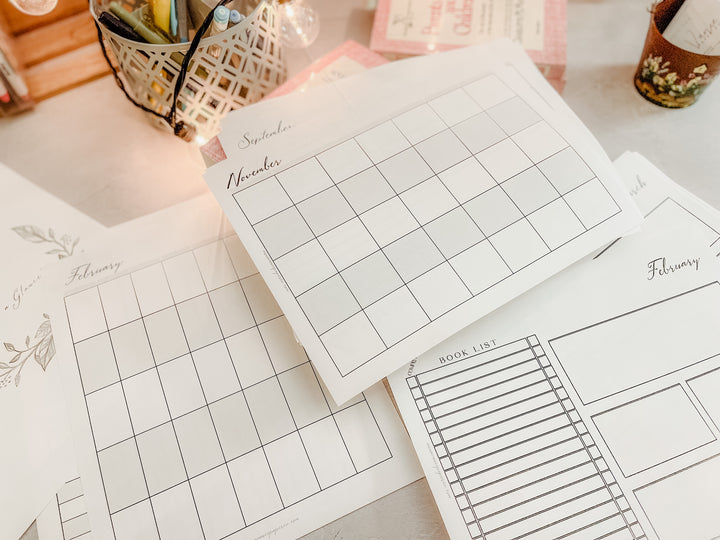 Charlotte Mason Inspired Homeschool Planner PDF | Minimal