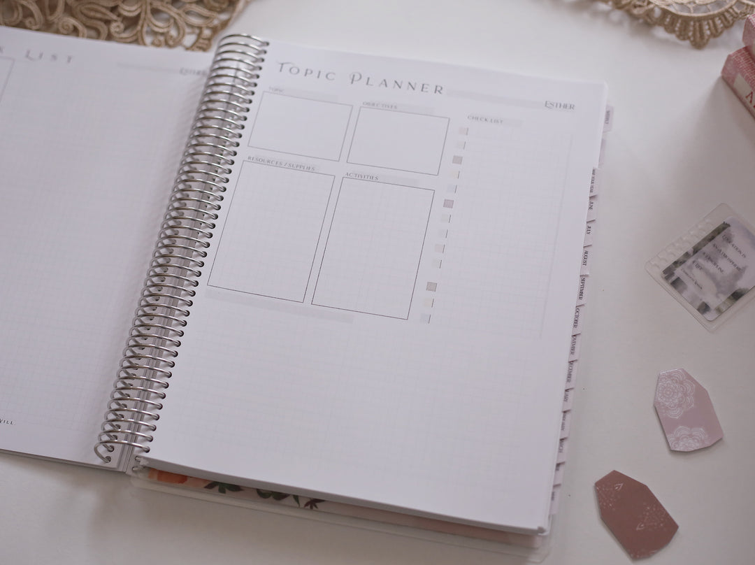 2022 Charlotte Mason Inspired Homeschool Planner | I've gone with the flowers