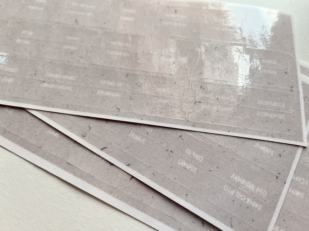 Bible Tabs Grey Paper