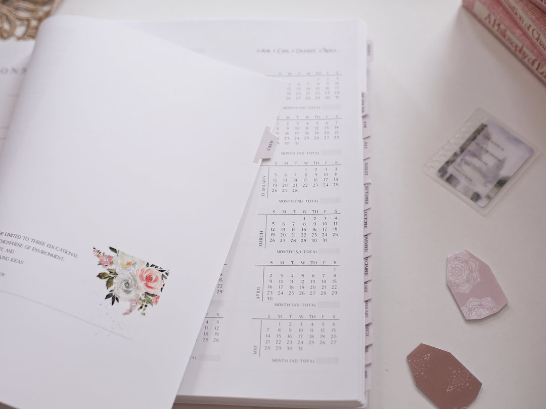 2022 Charlotte Mason Inspired Homeschool Planner | I've gone with the flowers